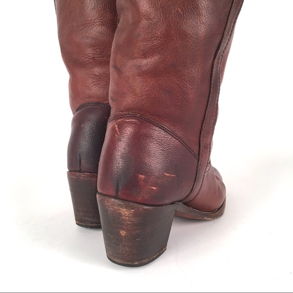 FRYE Taylor Over the Knee Dark Brown Leather Boots - Picture 8 of 8